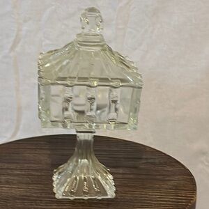 Vintage Covered glass candy dish